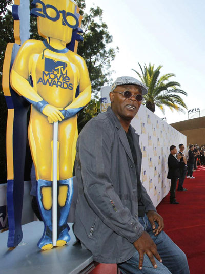 Samuel L. Jackson attends the 2010 MTV Movie Awards