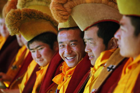 Tibetan monks celebrate Great Prayer Festival