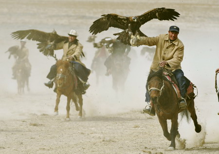 Falcon cultural festival held in Xinjiang