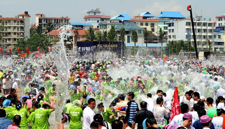 Get drenched at Water Splashing Festival