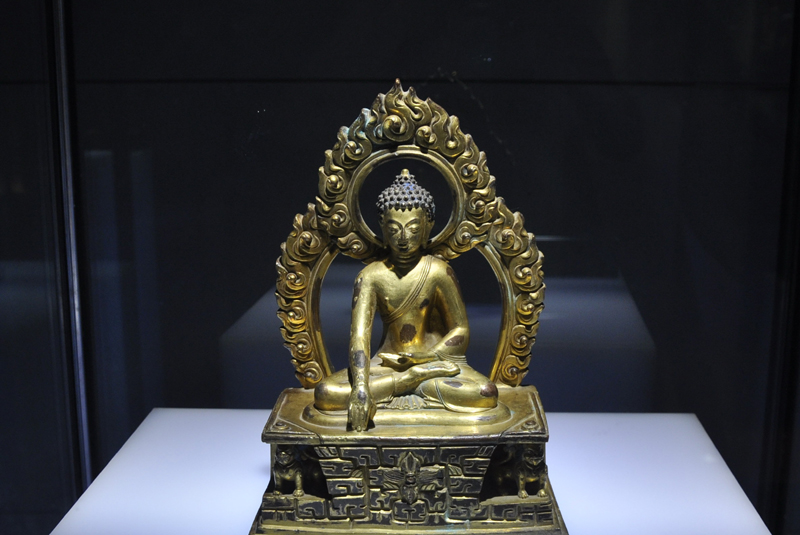 Treasures displayed in Treasure Hall of the Potala Palace