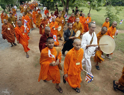 Monks yearn for peace