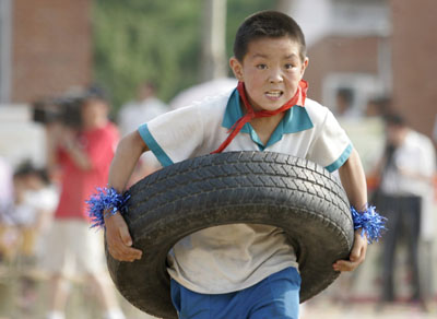 Pupils get prepared for Beijing Olympics