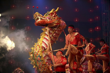 Dragon dance troupe rehearses for Lunar New Year