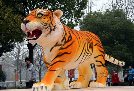 Tiger ubiquitous as China embraces Year of Tiger