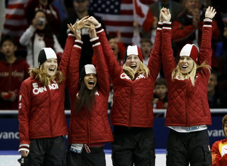 Moments of Vancouver women's 3,000 metres relay