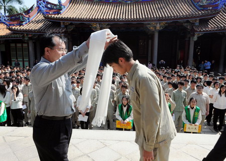 Middle school students take oath to be adults