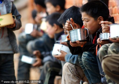 School life goes on through drought