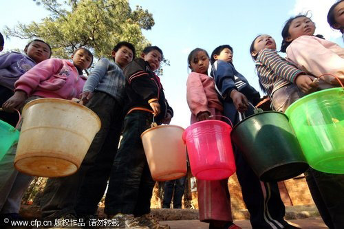 School life goes on through drought