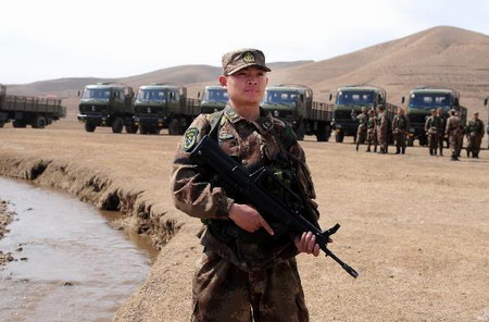 Chinese soldiers prepare for peacekeeping mission in Liberia