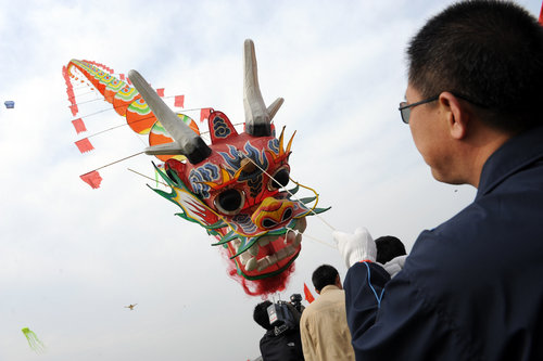 kites fly high in Weifang