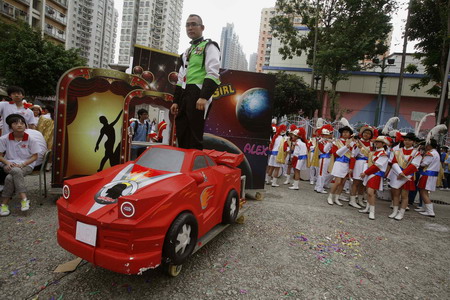 People celebrate Tin Hau festival in Hong Kong