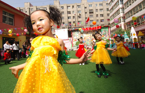 Children's fashion show for festival