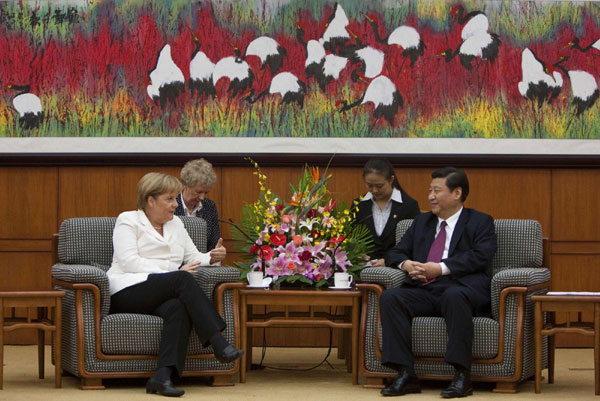 China's vice president meets German Chancellor