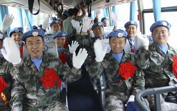 7th Chinese peacekeeping contingent leaves for Sudan