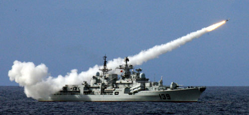 Navy conducts live-ammunition training