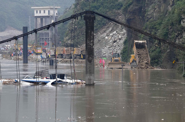 Buried road forces people to climb mountains