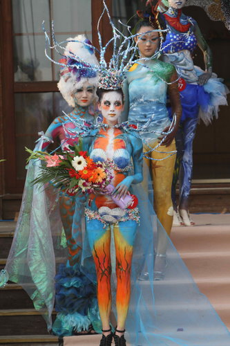 Body painting competition in Dalian