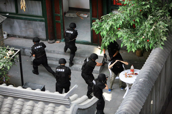 Police drills in Beijing