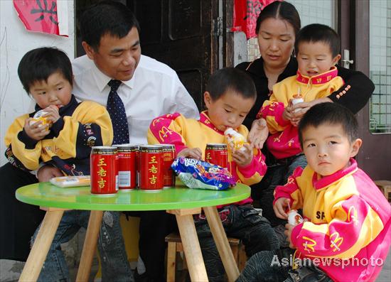 Quadruplets thriving after six years