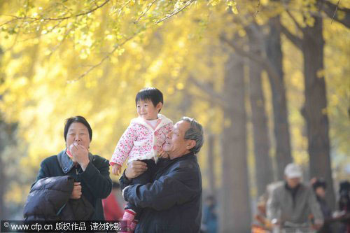 Golden autumn in Beijing attracts visitors