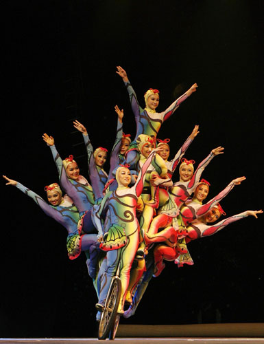 Chinese acrobats perform for holiday in Manila