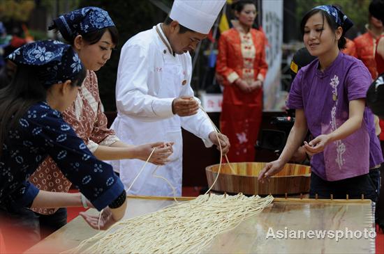 The noodle is mile long, a world record