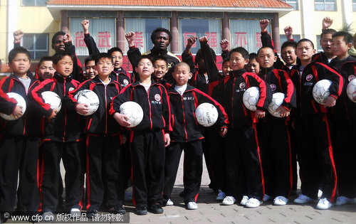 Teaching monks the art of football