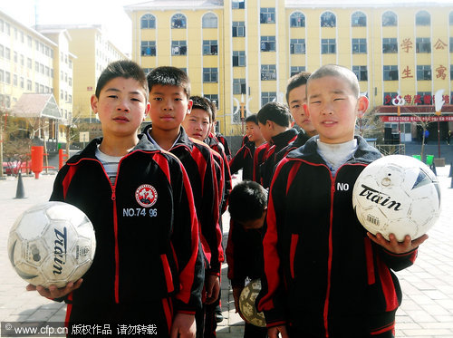 Teaching monks the art of football