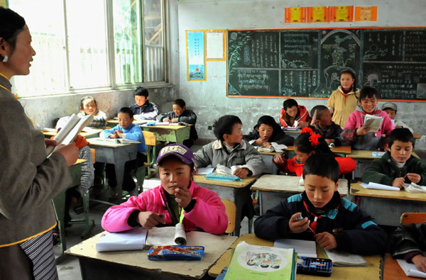 The joy of school for Tibetan pupils