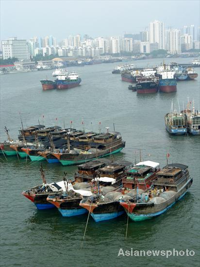 Boats rest during fishing off-season