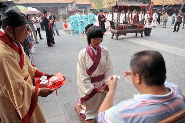 Coming-of-age ceremony for high school grads