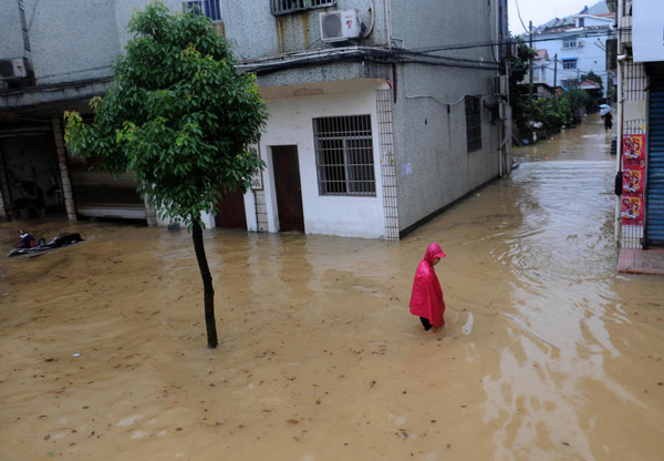 Slack drainage turns cities into lakes