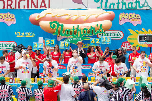 Int'l Hot Dog Eating Contest in New York