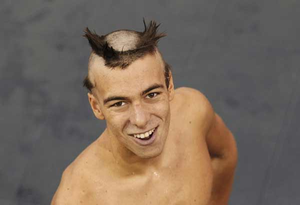 Cool hairstyle of Italy's Gregorio Paltrinieri