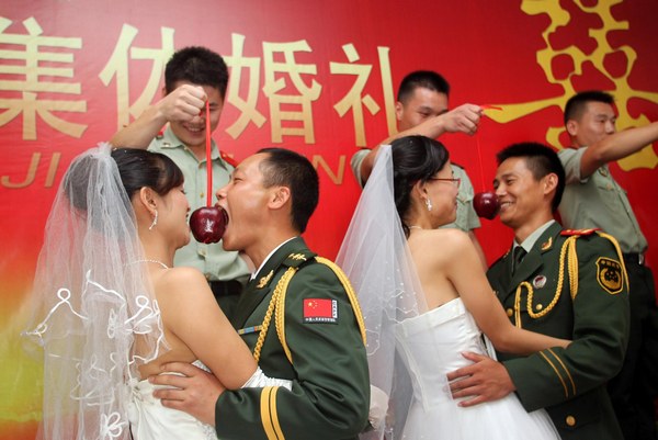 Group wedding to celebrate founding of PLA