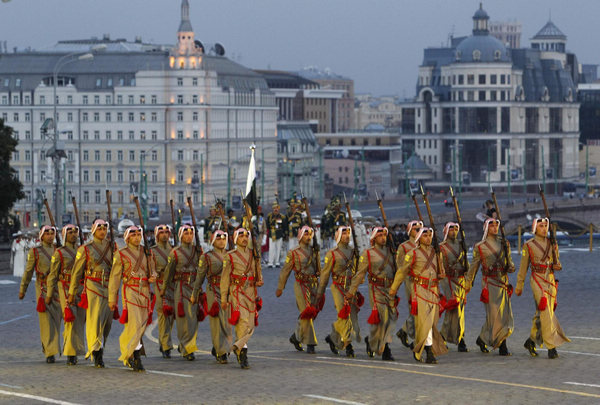 Int'l military music festival rehearsal in Moscow