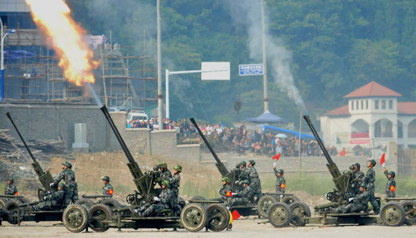 Air-raid, anti-terror drill staged in SW China