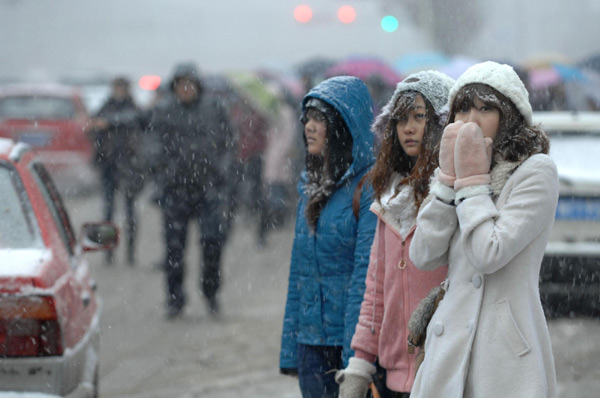 NE China city sees first snow in this winter