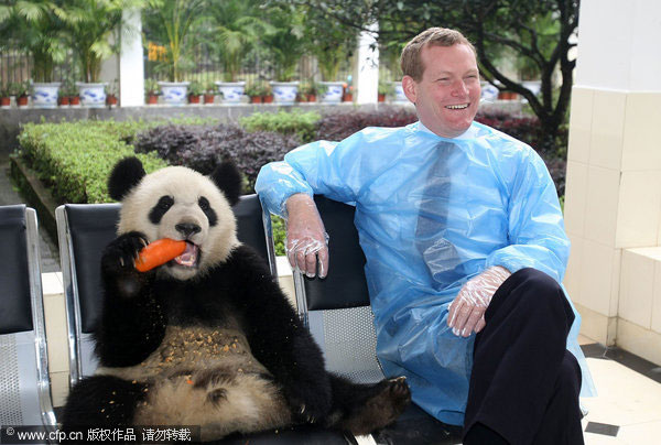 British minister visits pandas bound for Edinburgh