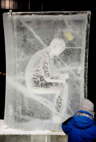 Ice sculpture competition in NE China city