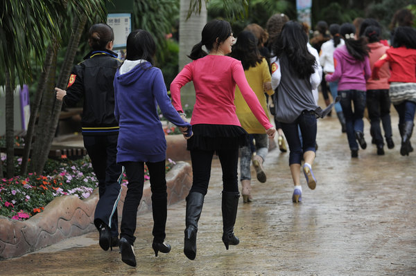 High heels race in South China city