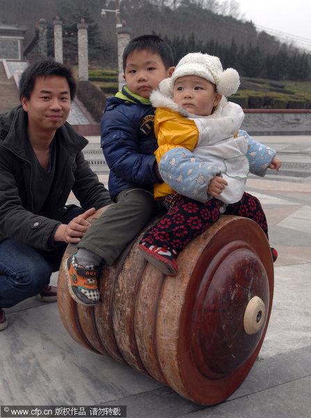 Wooden top taken for a spin in C China