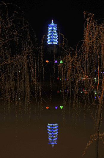 Porcelain tower in Jingdezhen