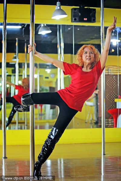 60-year-old pole dancer