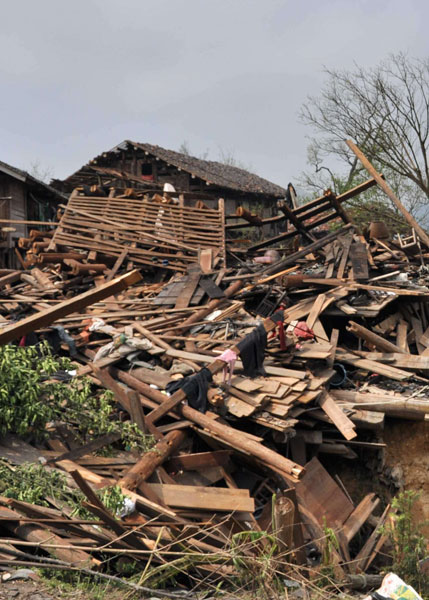 Tornado hits village in SW China