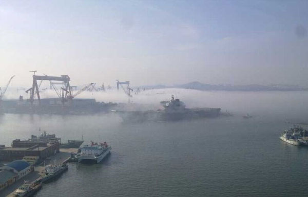 China's aircraft carrier completes sea trial