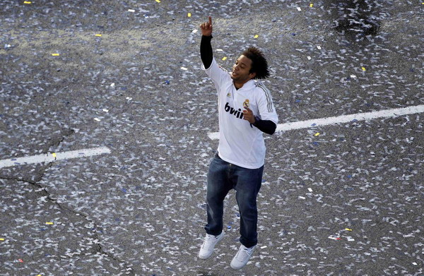 Real Madrid parade after triumph