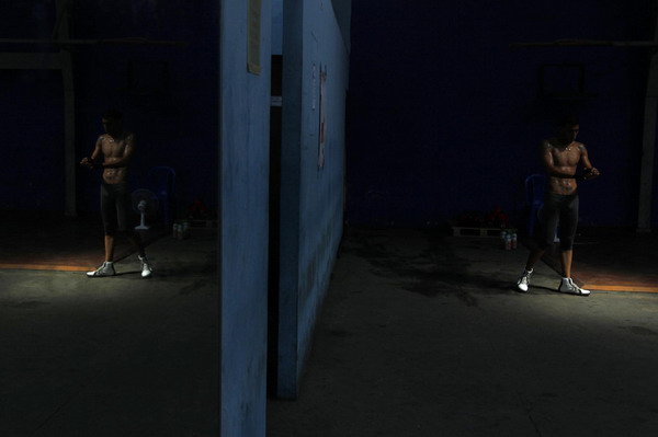 Young boxers in Panama City