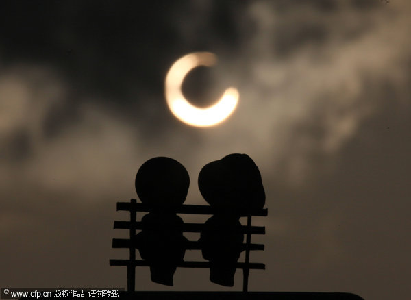 Rare solar eclipse watched around China